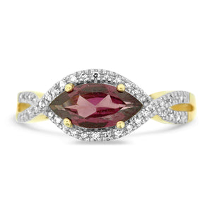 Garnet & Diamond Ring