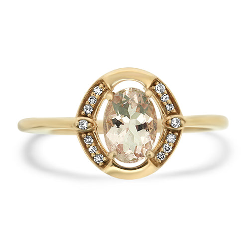 Morganite & Diamond Ring