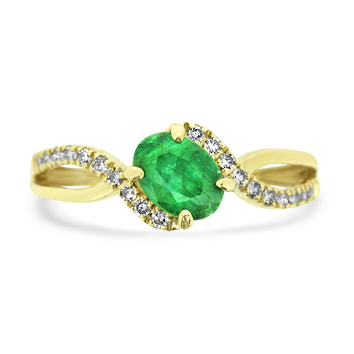 Emerald and Diamond Ring