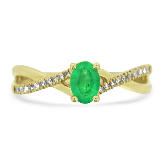 Emerald and Diamond Ring