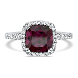 Grape Garnet Diamond Ring