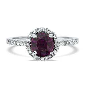 Grape Garnet Diamond Ring