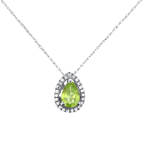 Peridot & Diamond Neckalce