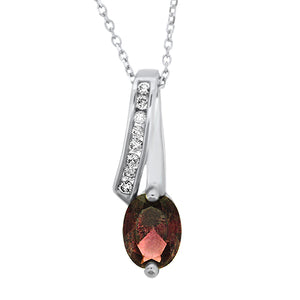 Garnet & Diamond Pendant