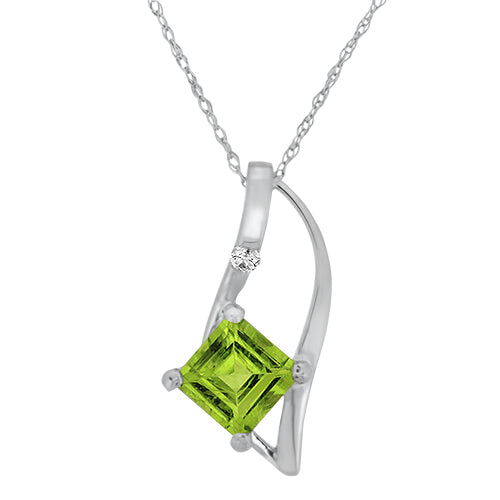 Peridot & Diamond Pendant