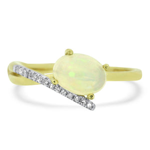 Opal & Diamond Ring