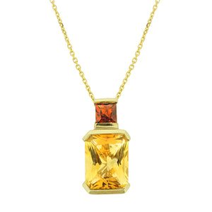 Citrine & Garnet Pendant