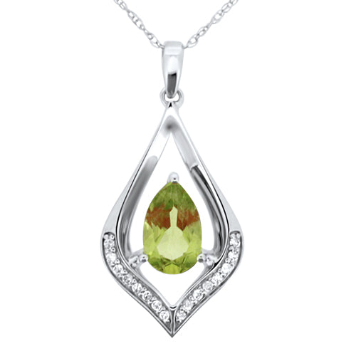 Peridot & Diamond Pendant