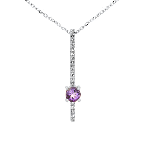 Amethyst & Diamond Pendant