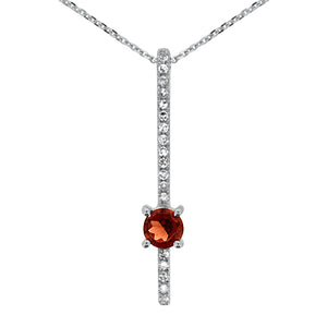 Garnet & Diamond Pendant