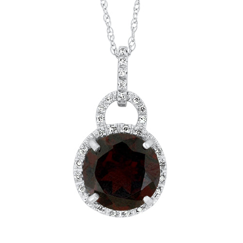 Garnet & Diamond Pendant