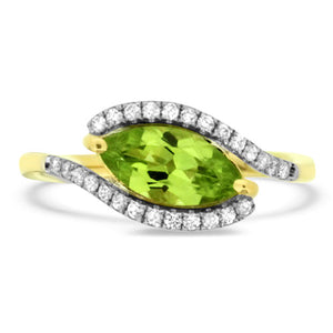 Peridot and Diamond Ring