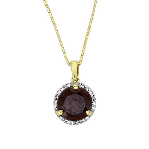 Garnet & Diamond Pendant