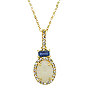 Opal & Sapphire Pendant