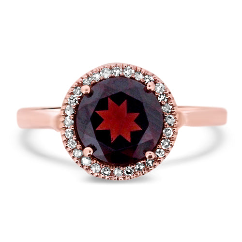 Garnet & Diamond Ring