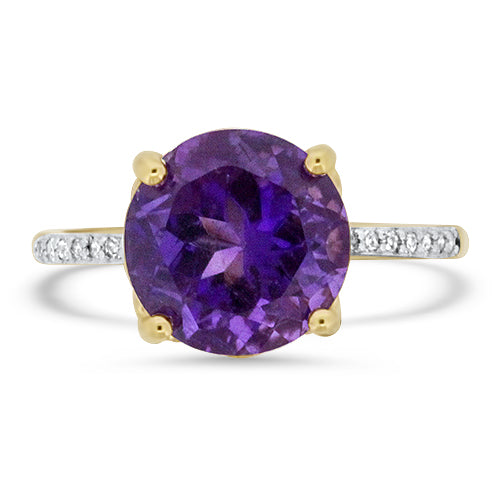 Amethyst & Diamond Ring