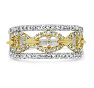 Two Tone Diamond Fashion Ring