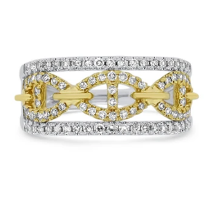 Two Tone Diamond Fashion Ring