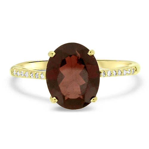 Garnet & Diamond Ring