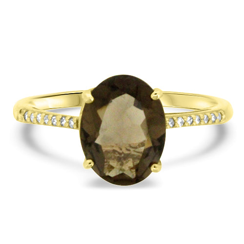 Smokey Quartz and Diamond