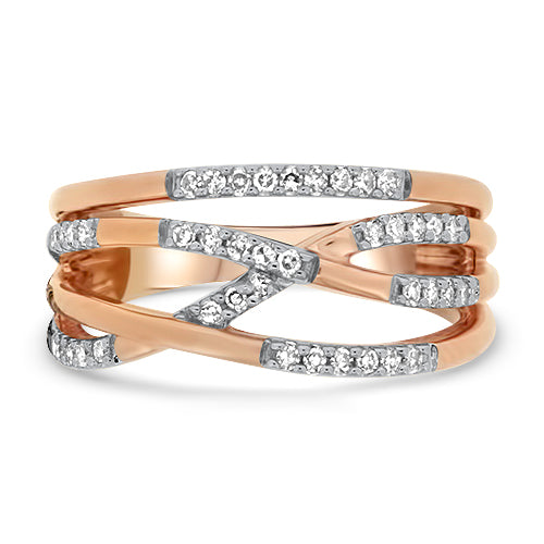 Rose Gold Diamond Fashion Ring