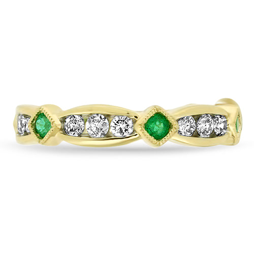 Emerald Diamond Stacker Band