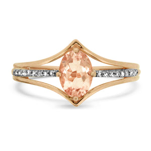 Morganite and Diamond Ring