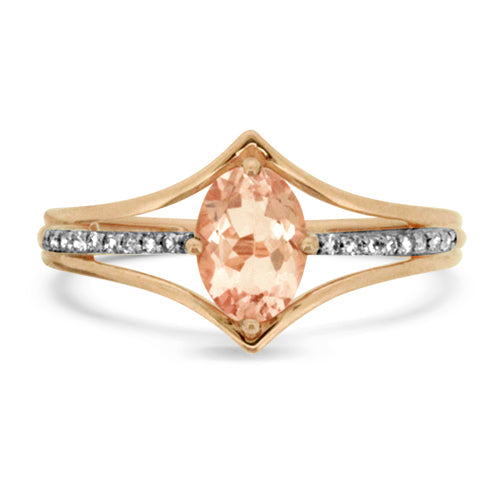Morganite and Diamond Ring