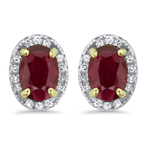 Ruby and Diamond Earrings