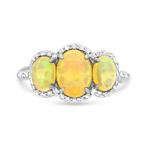 Opal & Diamond Ring