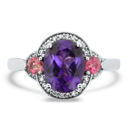 Amethyst and Diamond Ring