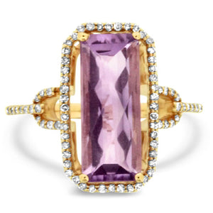 Amethyst and Diamond Ring