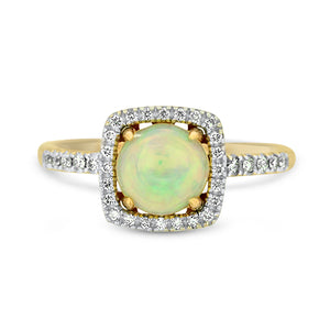 Opal & Diamond Ring