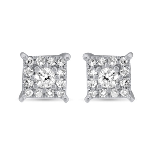 Diamond Cluster Earrings