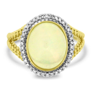 Opal and Diamond Ring