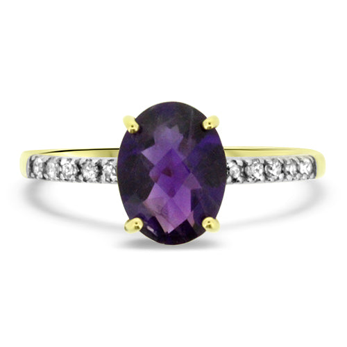 Amethyst and Diamond Ring