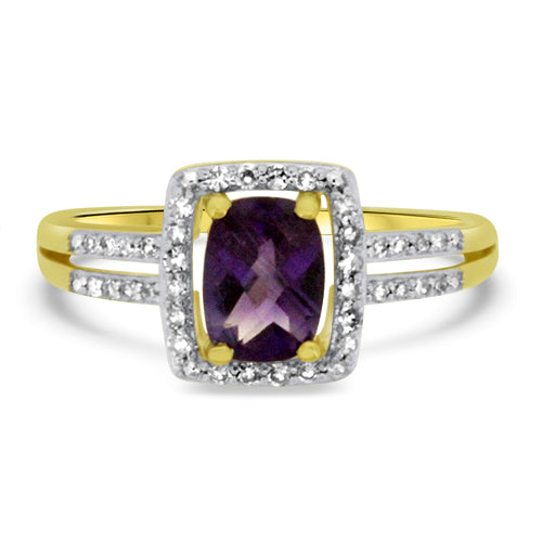 Diamond and Amethyst Ring