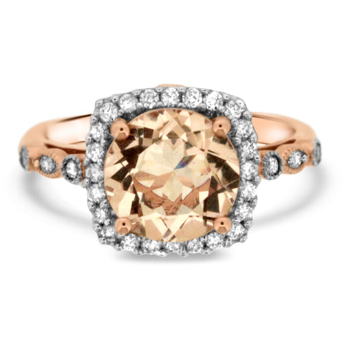 Morganite and Diamond Ring