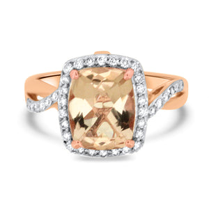 Morganite & Diamond Ring