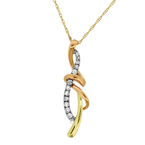 Two Tone Diamond Pendant