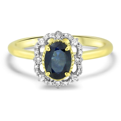 Sapphire and Diamond Ring