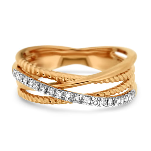 Rose Gold Diamond Fashion Ring