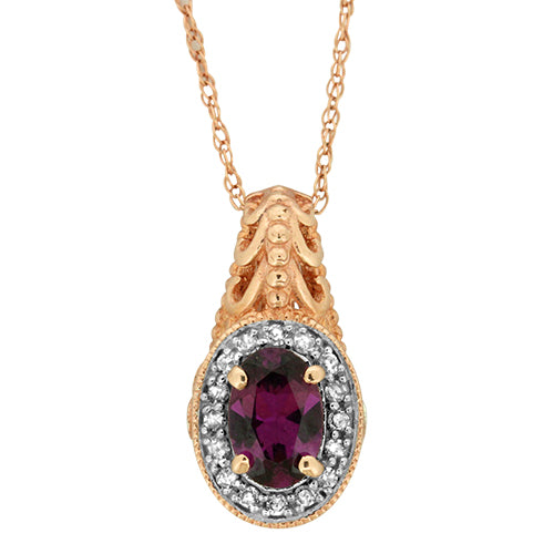 Garnet and Diamond Pendant