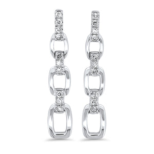 Chain Link Diamond Earrings