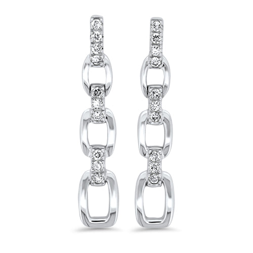 Chain Link Diamond Earrings