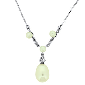 Pearl & Diamond Necklace