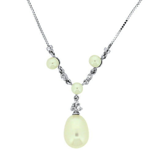 Pearl & Diamond Necklace