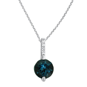 Blue Topaz and Diamond