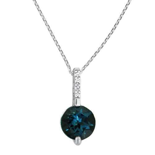 Blue Topaz and Diamond