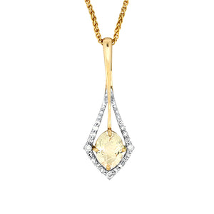 Morganite & Diamond Pendant